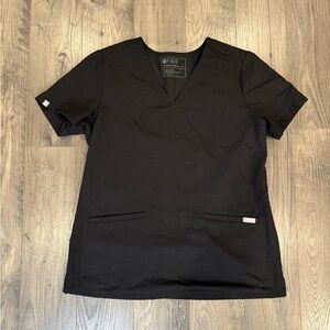 Figs Technical Collection Black Casma Scrub Top. Women’s Size Small.